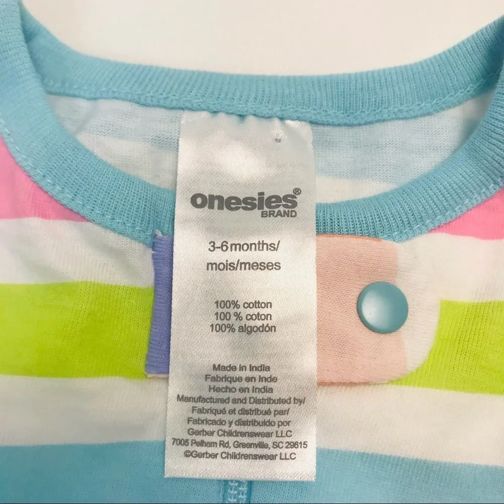 Baby Rainbow Sleeper with Baby Accessories Items 3-6 mos